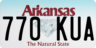 AR license plate 770KUA