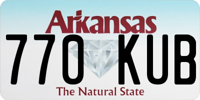 AR license plate 770KUB