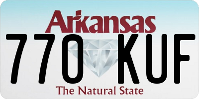 AR license plate 770KUF