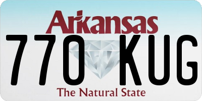 AR license plate 770KUG