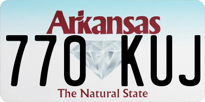 AR license plate 770KUJ