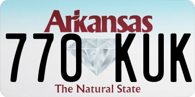 AR license plate 770KUK