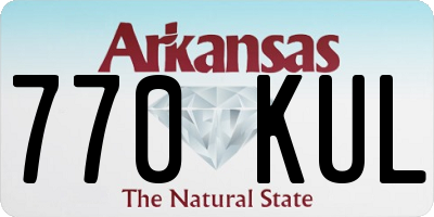 AR license plate 770KUL