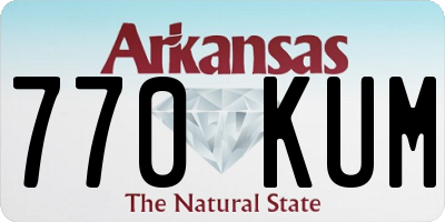 AR license plate 770KUM