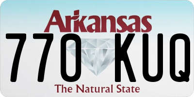 AR license plate 770KUQ