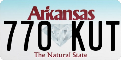 AR license plate 770KUT