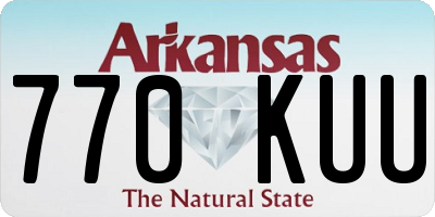 AR license plate 770KUU