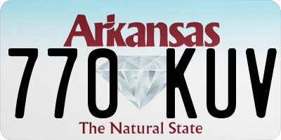 AR license plate 770KUV
