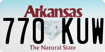 AR license plate 770KUW