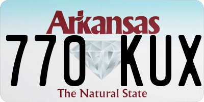 AR license plate 770KUX