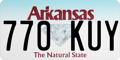 AR license plate 770KUY