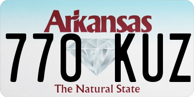 AR license plate 770KUZ