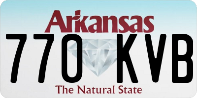 AR license plate 770KVB