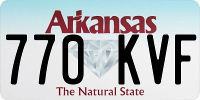 AR license plate 770KVF