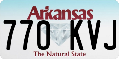 AR license plate 770KVJ