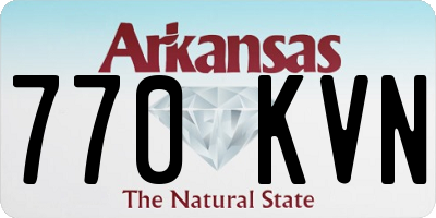 AR license plate 770KVN