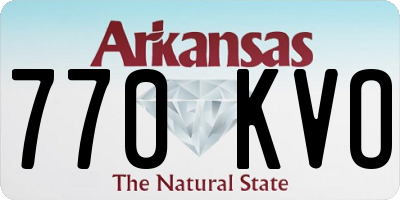 AR license plate 770KVO
