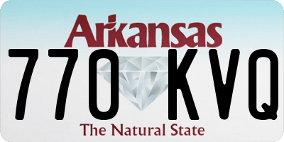 AR license plate 770KVQ