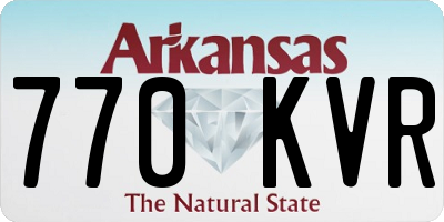 AR license plate 770KVR