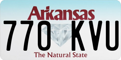 AR license plate 770KVU