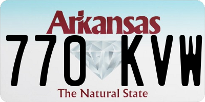 AR license plate 770KVW
