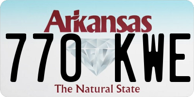 AR license plate 770KWE