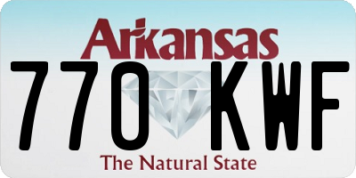 AR license plate 770KWF