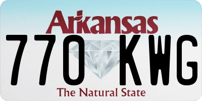 AR license plate 770KWG