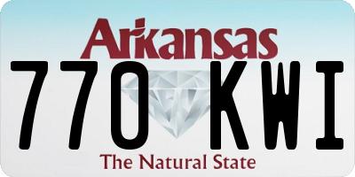 AR license plate 770KWI