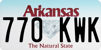 AR license plate 770KWK