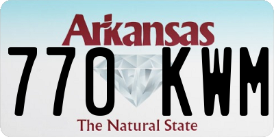 AR license plate 770KWM