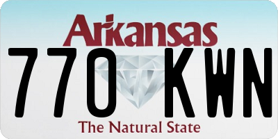 AR license plate 770KWN
