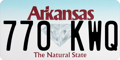 AR license plate 770KWQ