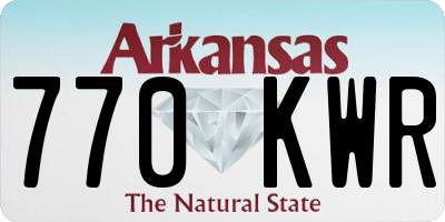 AR license plate 770KWR