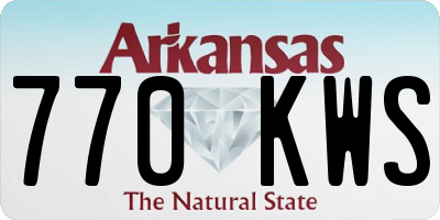 AR license plate 770KWS