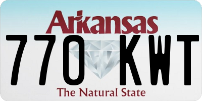 AR license plate 770KWT