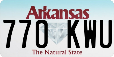 AR license plate 770KWU