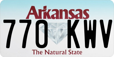AR license plate 770KWV