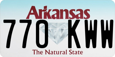 AR license plate 770KWW