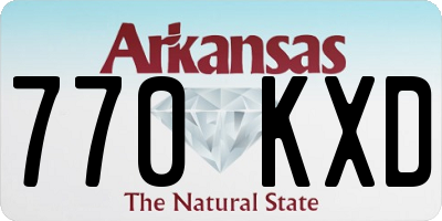 AR license plate 770KXD