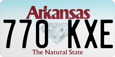 AR license plate 770KXE