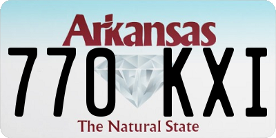 AR license plate 770KXI