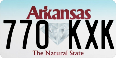 AR license plate 770KXK
