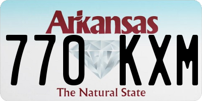AR license plate 770KXM
