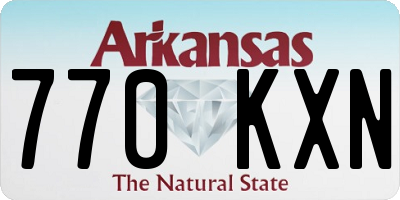AR license plate 770KXN