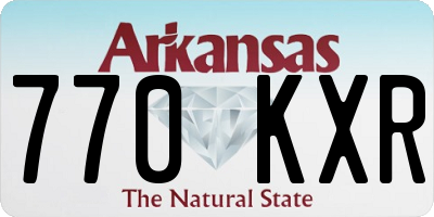 AR license plate 770KXR