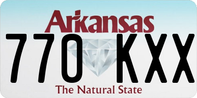 AR license plate 770KXX