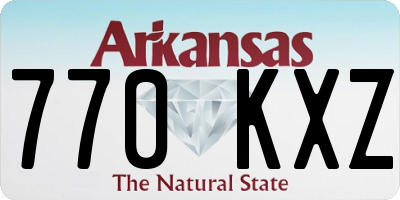 AR license plate 770KXZ