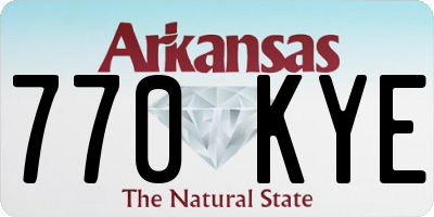 AR license plate 770KYE