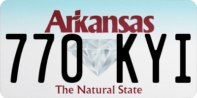 AR license plate 770KYI
